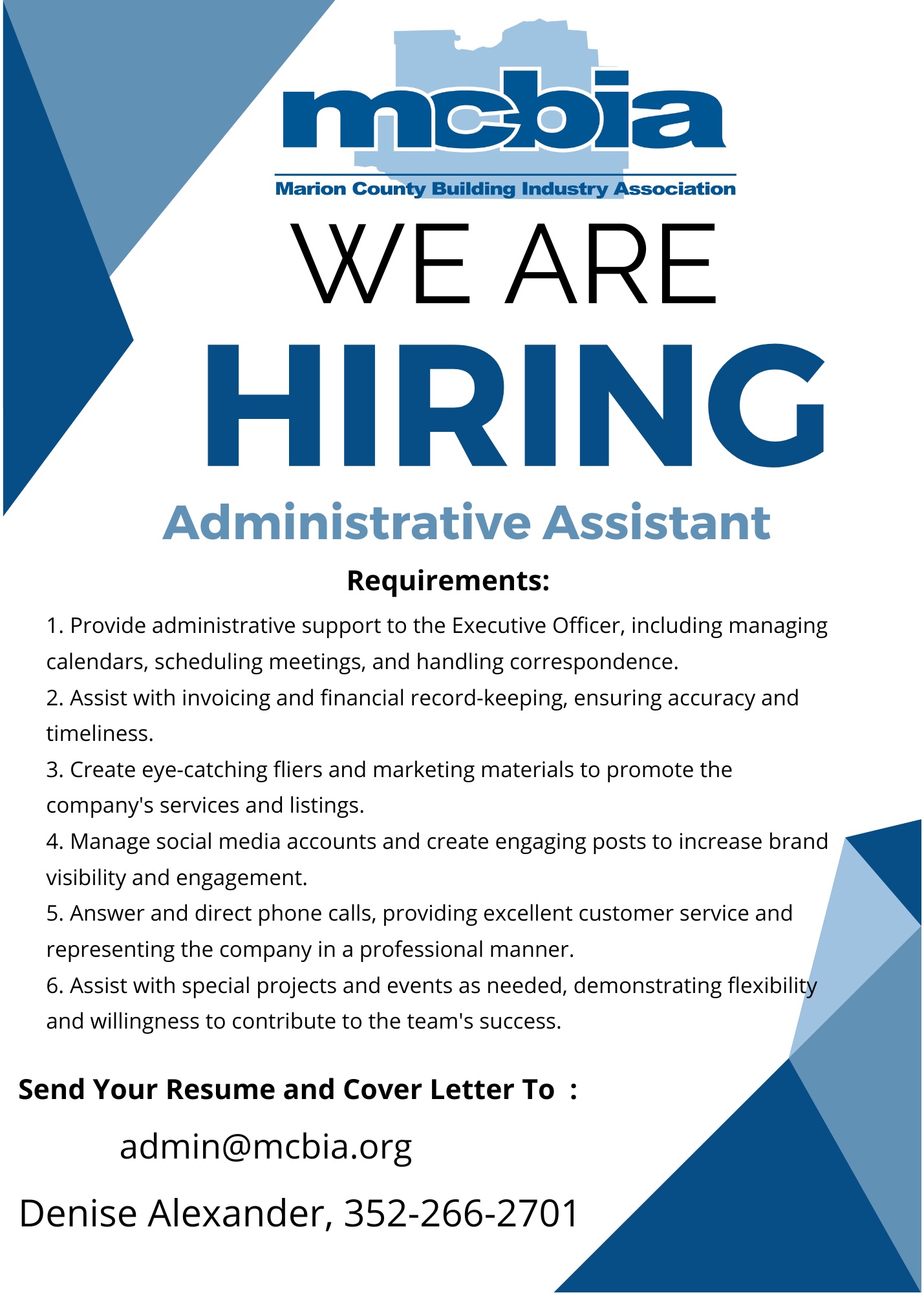 Job Openings Marion County Building Industry Association